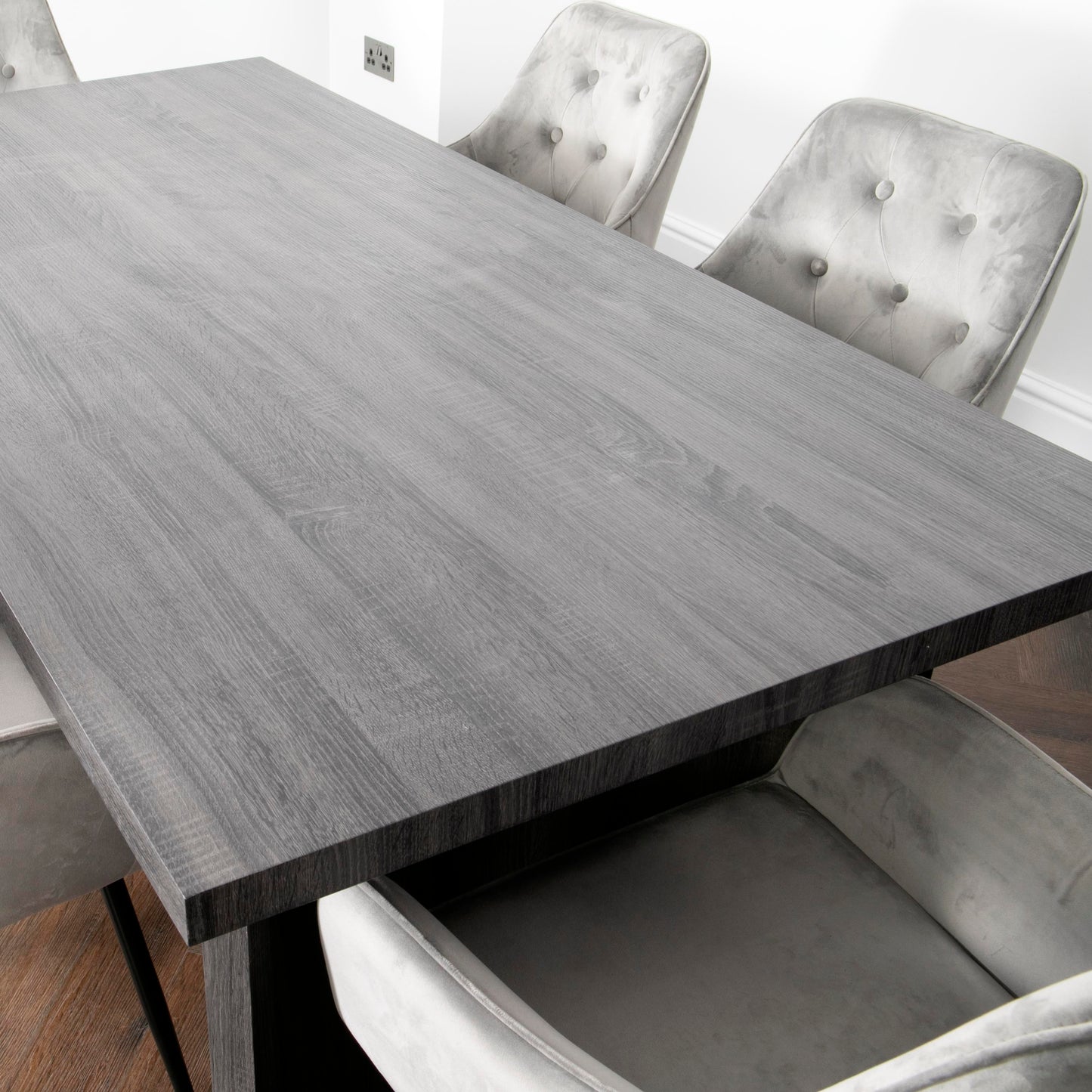 Ascot Grey Oak Dining Table 180cm x 90 x 76cm  CasaFenix