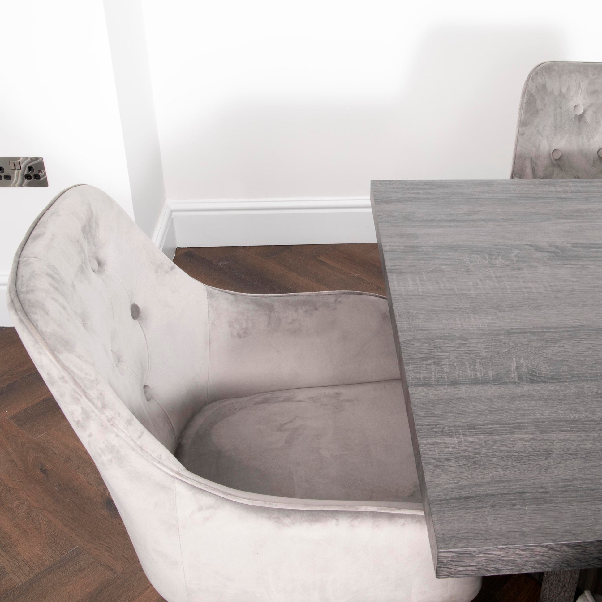 Ascot Grey Oak Dining Table 180cm x 90 x 76cm  CasaFenix