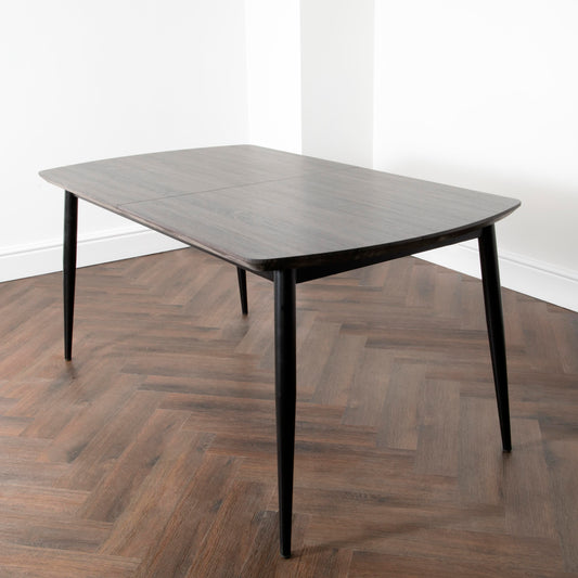 Oxford Grey Oak Dining Table 160cm x 90 x 76cm - extends to 200cm  CasaFenix