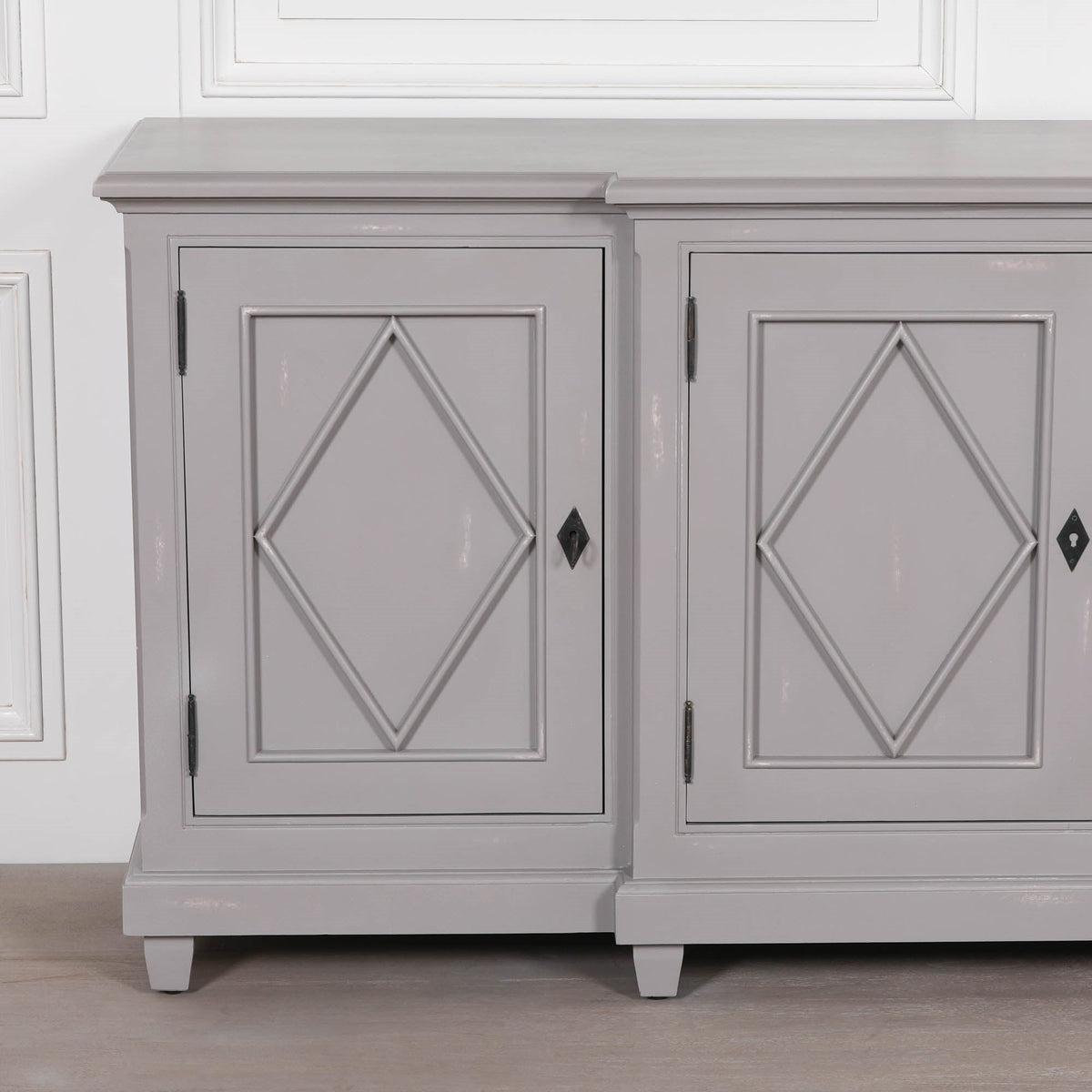Large Distressed Mahogany Sideboard — 4 Doors, 205.5cm Buffets & Sideboards CasaFenix