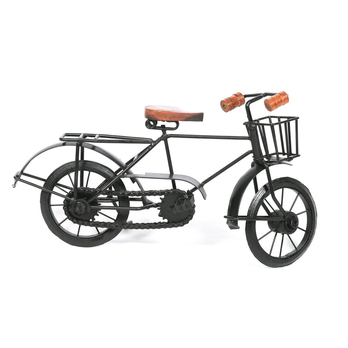 Vintage Iron & Mango Wood Decorative Bicycle Ornament Ornament CasaFenix