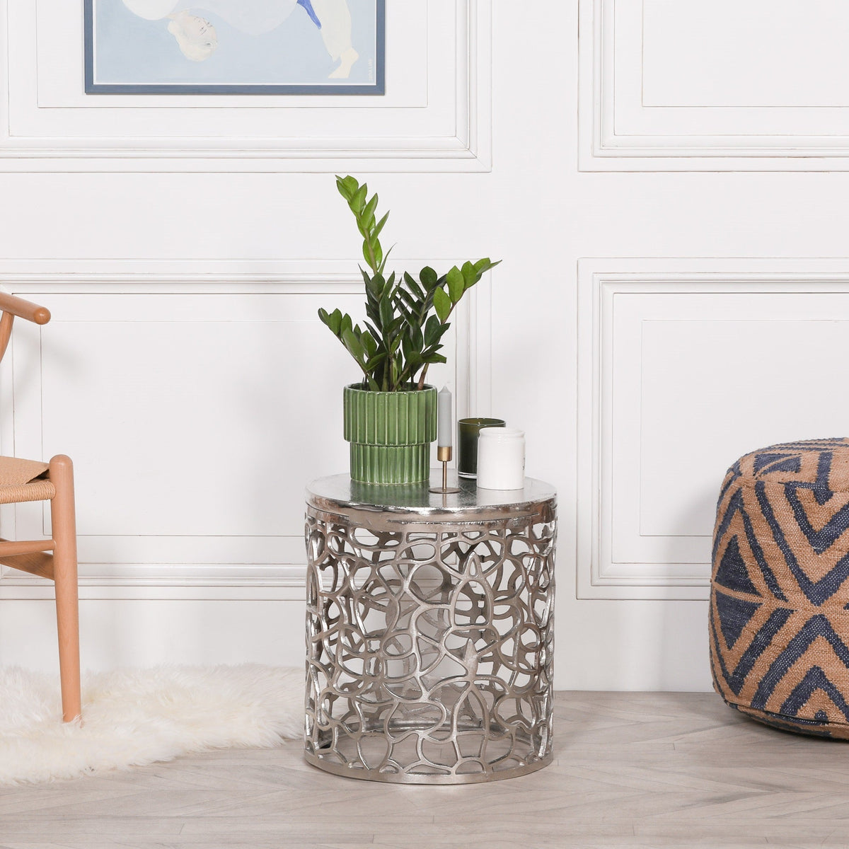 Aluminium Fretwork Side Table Side Table CasaFenix