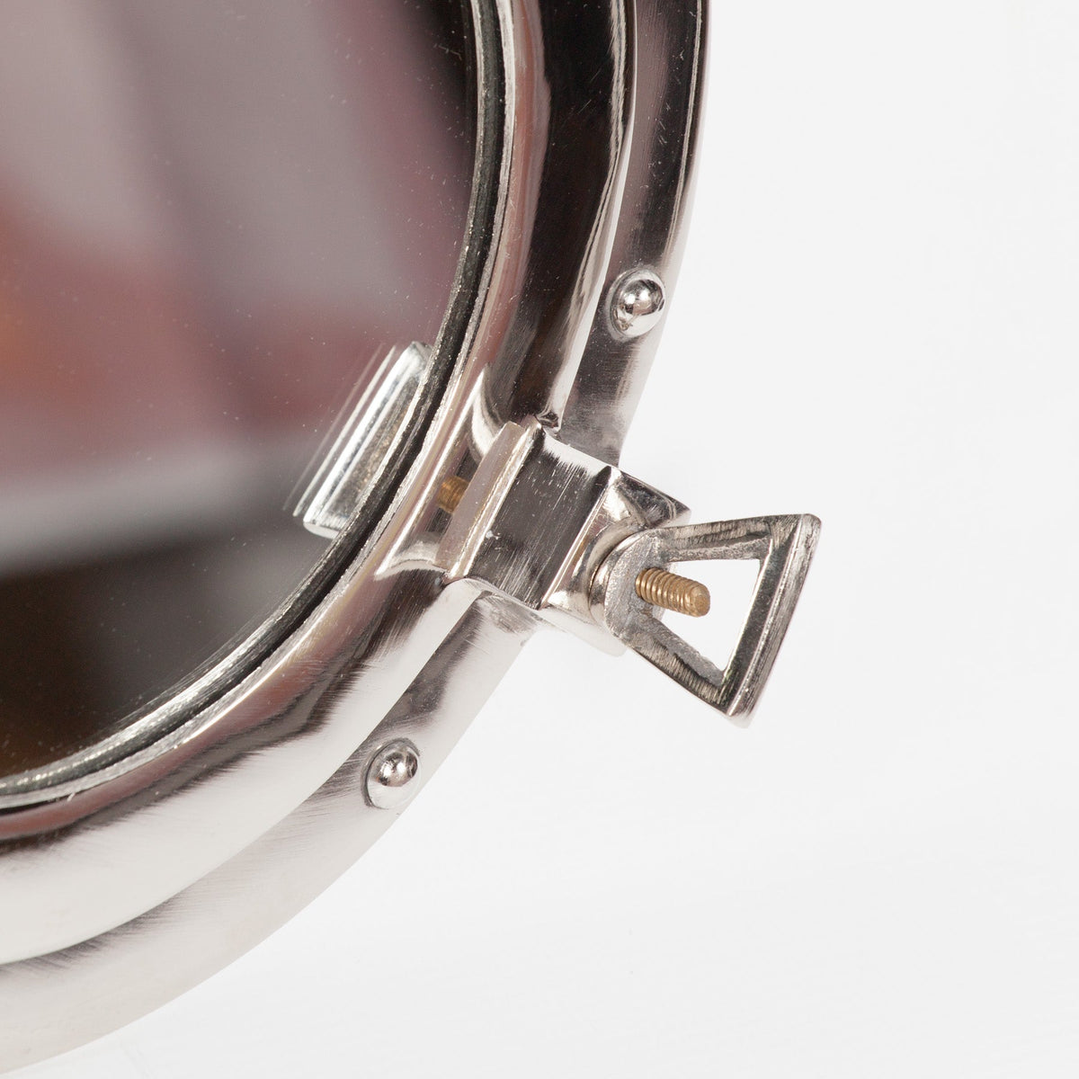 Medium Polished Aluminium Porthole Wall Mirror Mirror CasaFenix