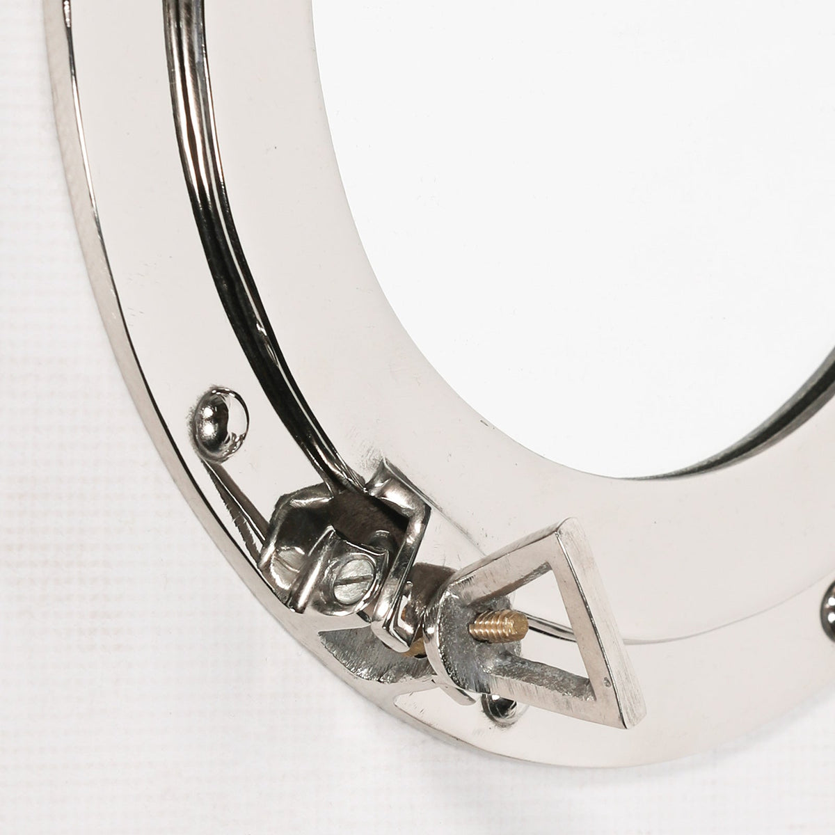 Medium Polished Aluminium Porthole Wall Mirror Mirror CasaFenix
