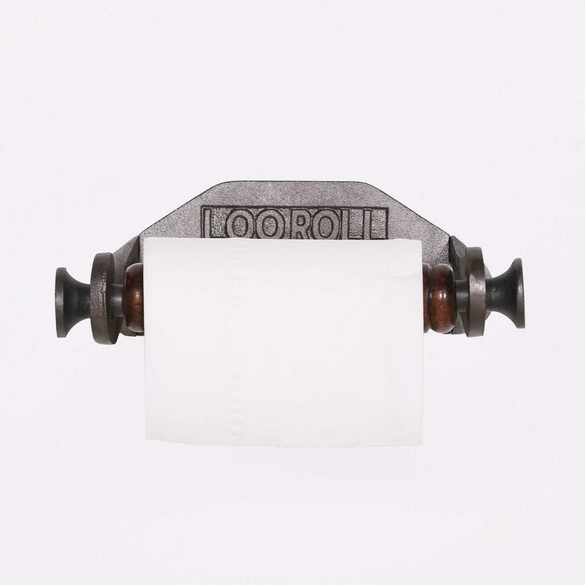 Wall-Mounted Cast Iron & Mango Wood Toilet Roll Holder Toilet roll holder CasaFenix