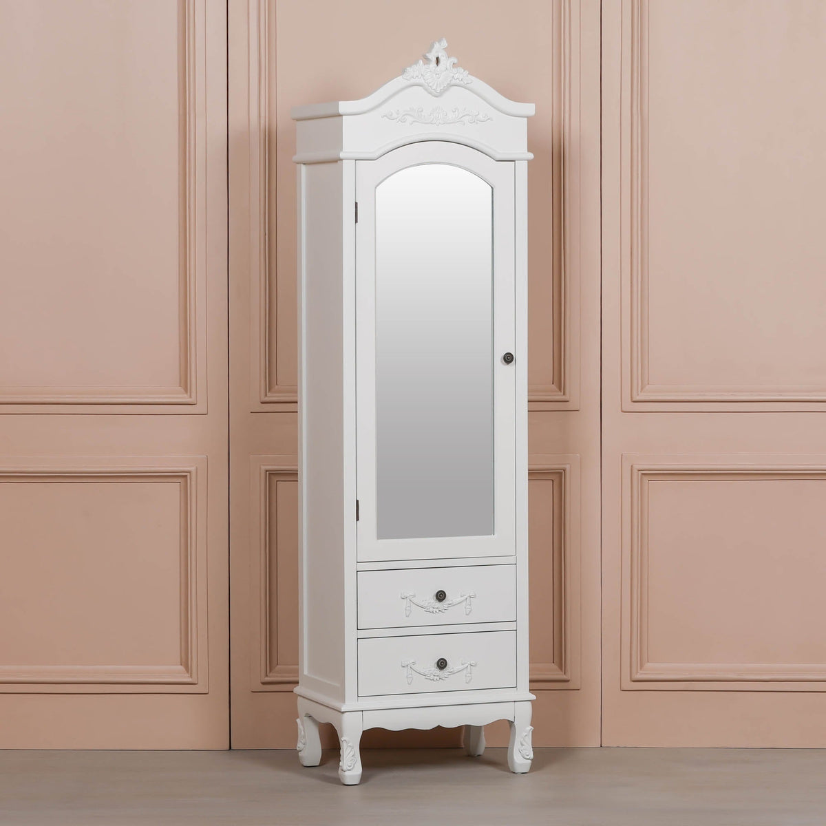 French White Armoire with Drawers Armoire CasaFenix
