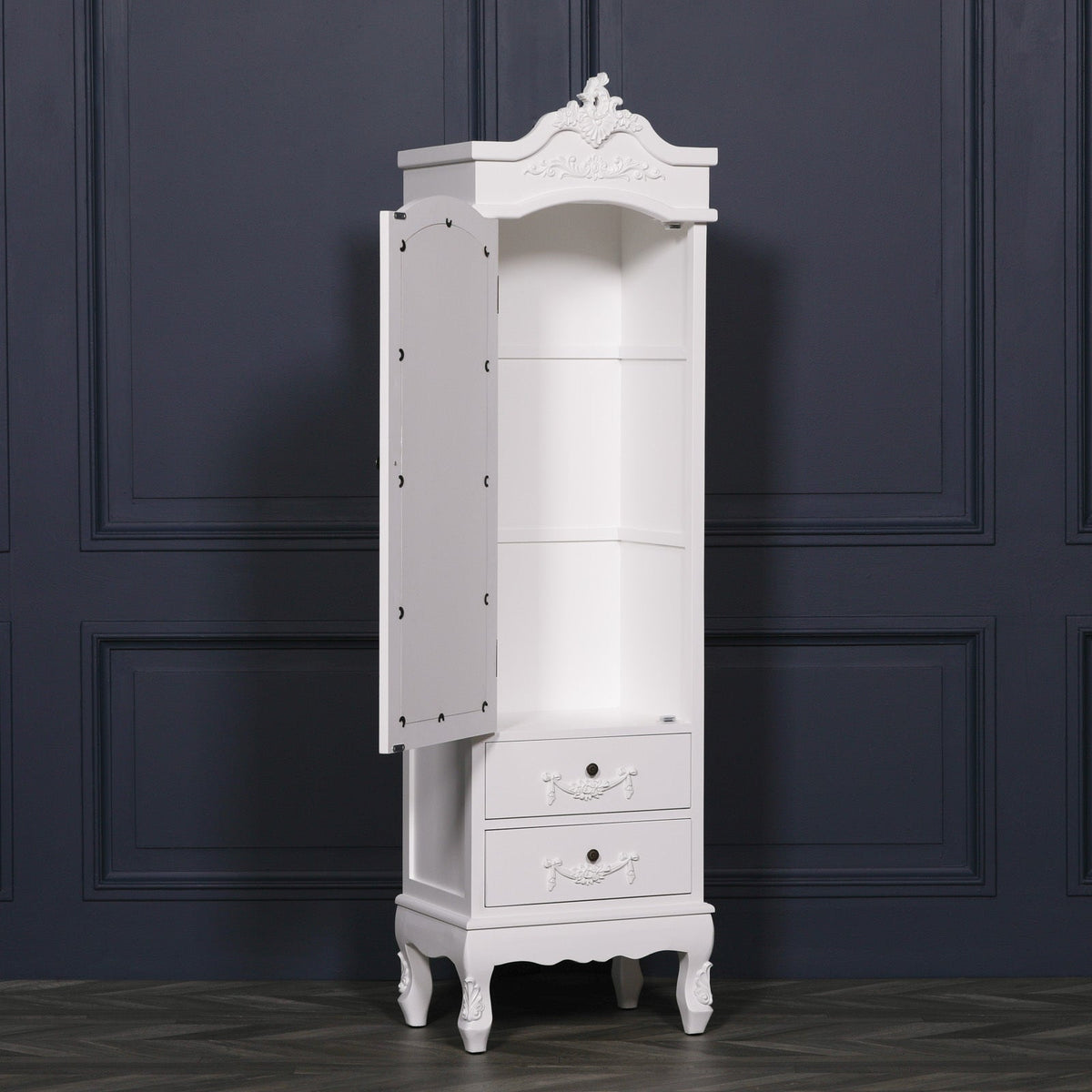 French White Armoire with Drawers Armoire CasaFenix