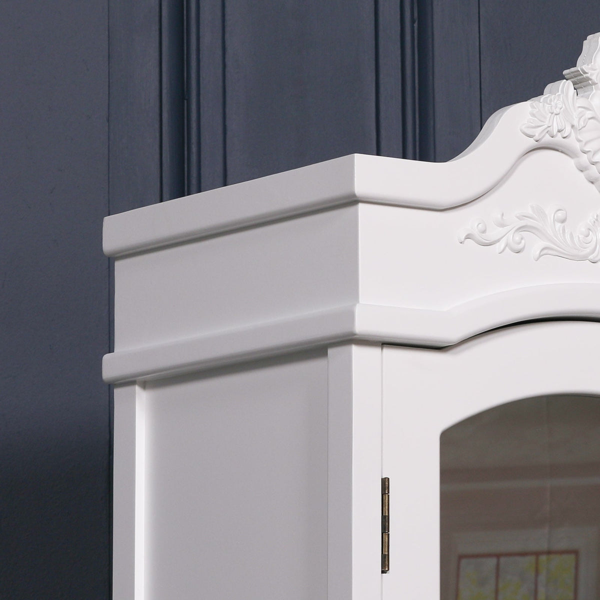 French White Armoire with Drawers Armoire CasaFenix