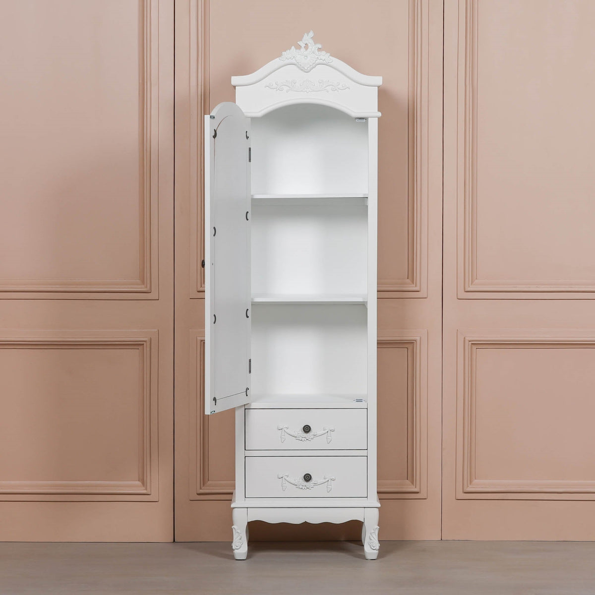 French White Armoire with Drawers Armoire CasaFenix