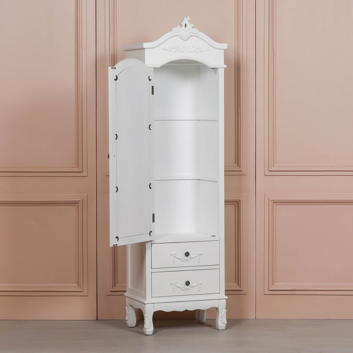 French White Armoire with Drawers Armoire CasaFenix