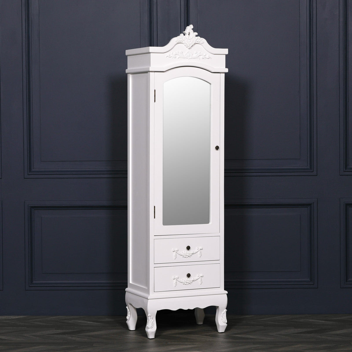 French White Armoire with Drawers Armoire CasaFenix