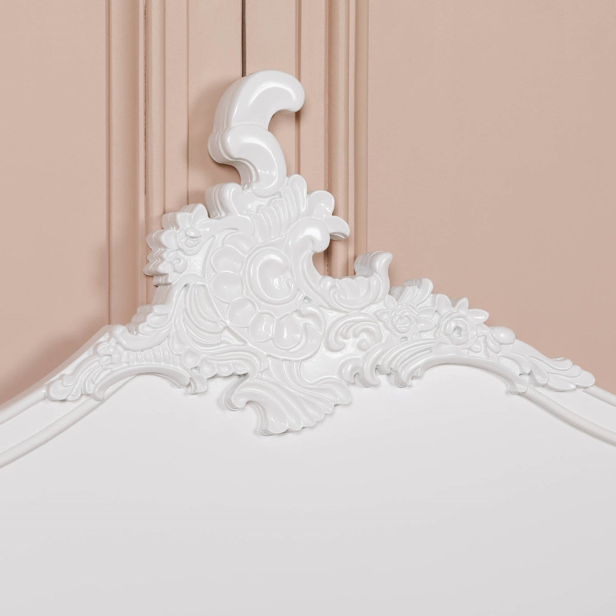 French Rococo White Carved King Size Headboard (5ft) Beds & Bed Frames CasaFenix