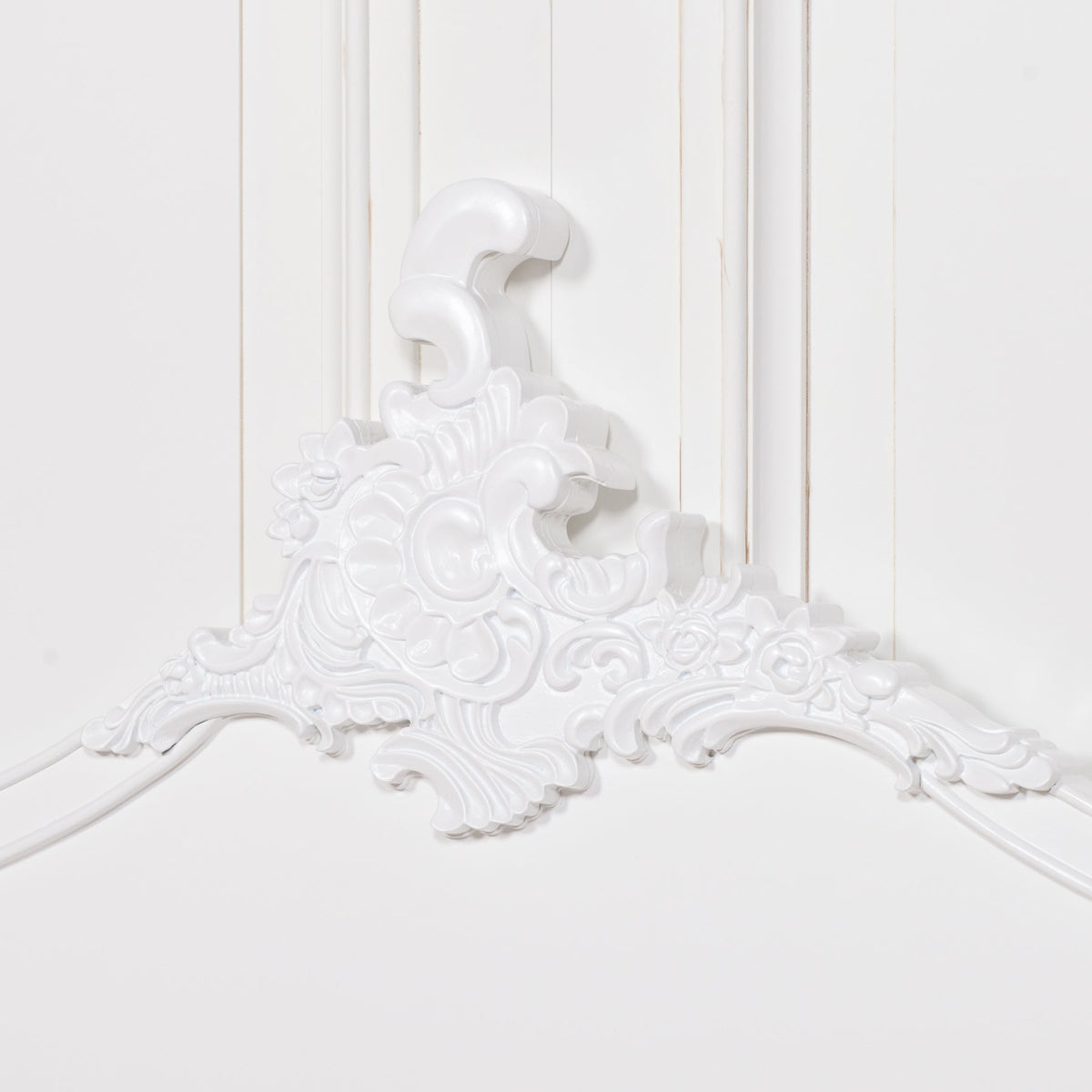 French Rococo White Carved King Size Headboard (5ft) Beds & Bed Frames CasaFenix