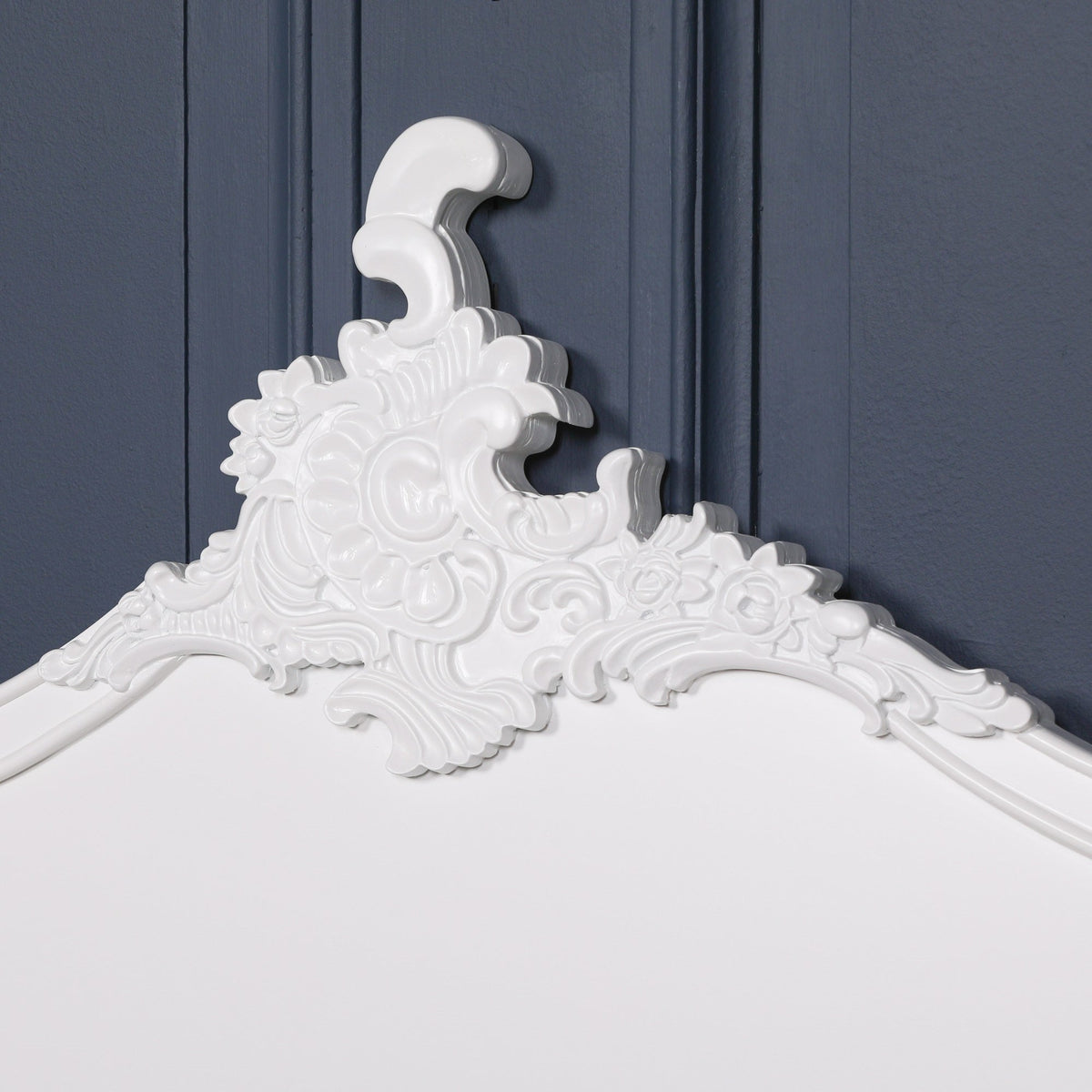 French Rococo Cream Carved King Size Headboard (5ft) Beds & Bed Frames CasaFenix
