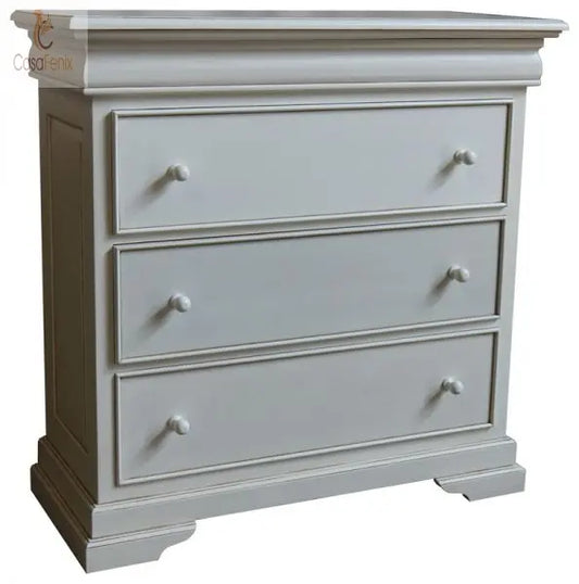 French Sleigh Chest of 4  Drawers 1 Hidden Drawer Bedroom Storage - CasaFenix