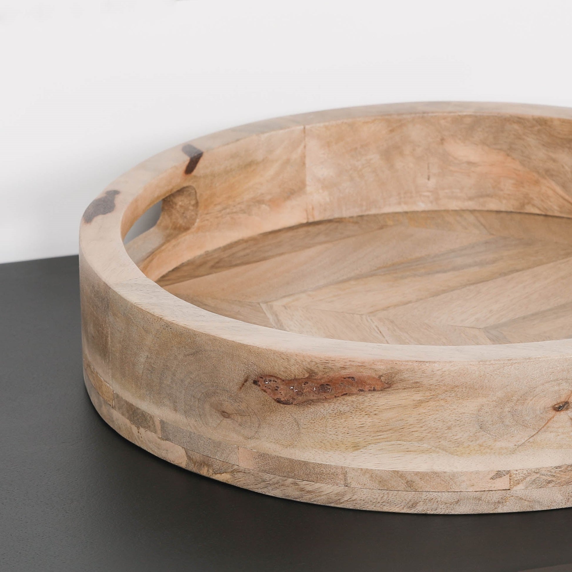 Round 30cm Wooden Tray  CasaFenix