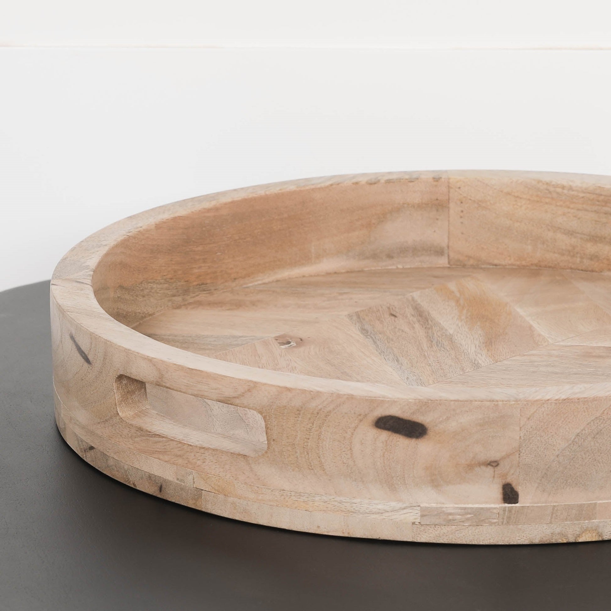 Round 40cm Wooden Tray  CasaFenix