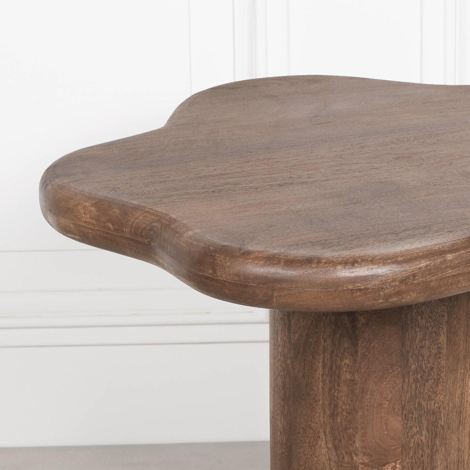 Dark Wooden Puddle Side Table  CasaFenix
