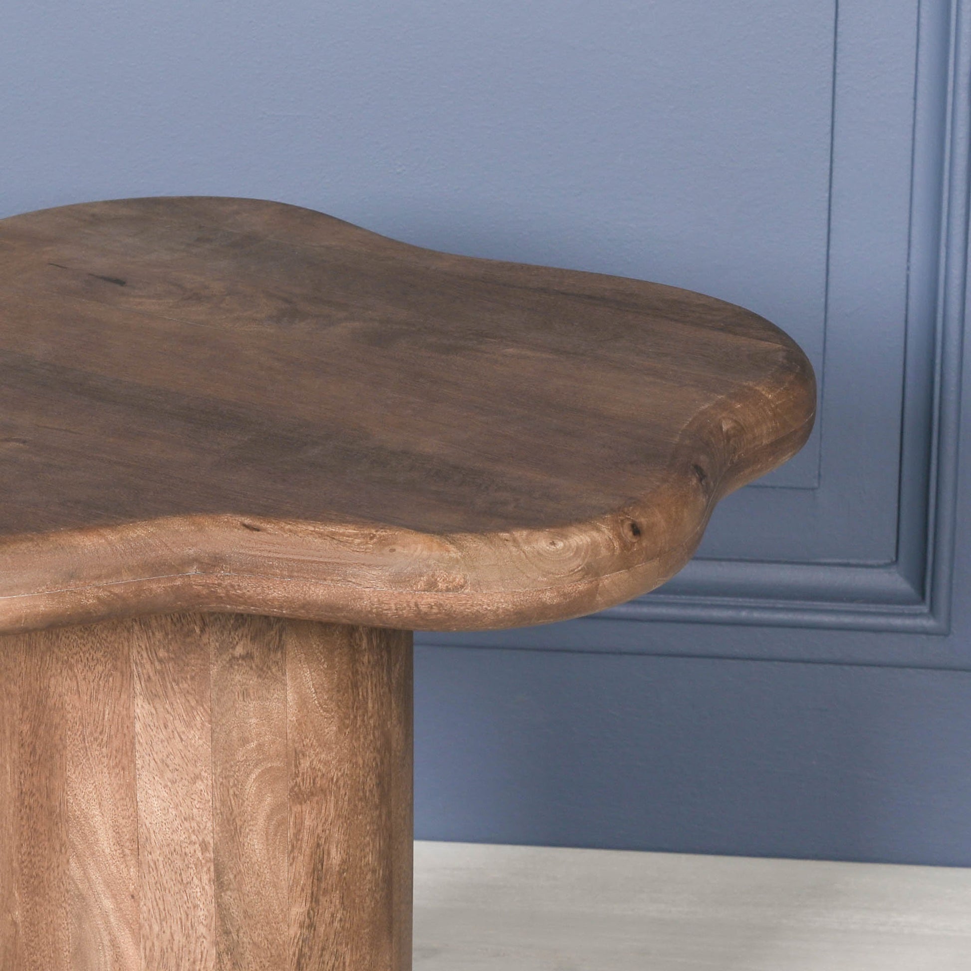 Dark Wooden Puddle Side Table  CasaFenix