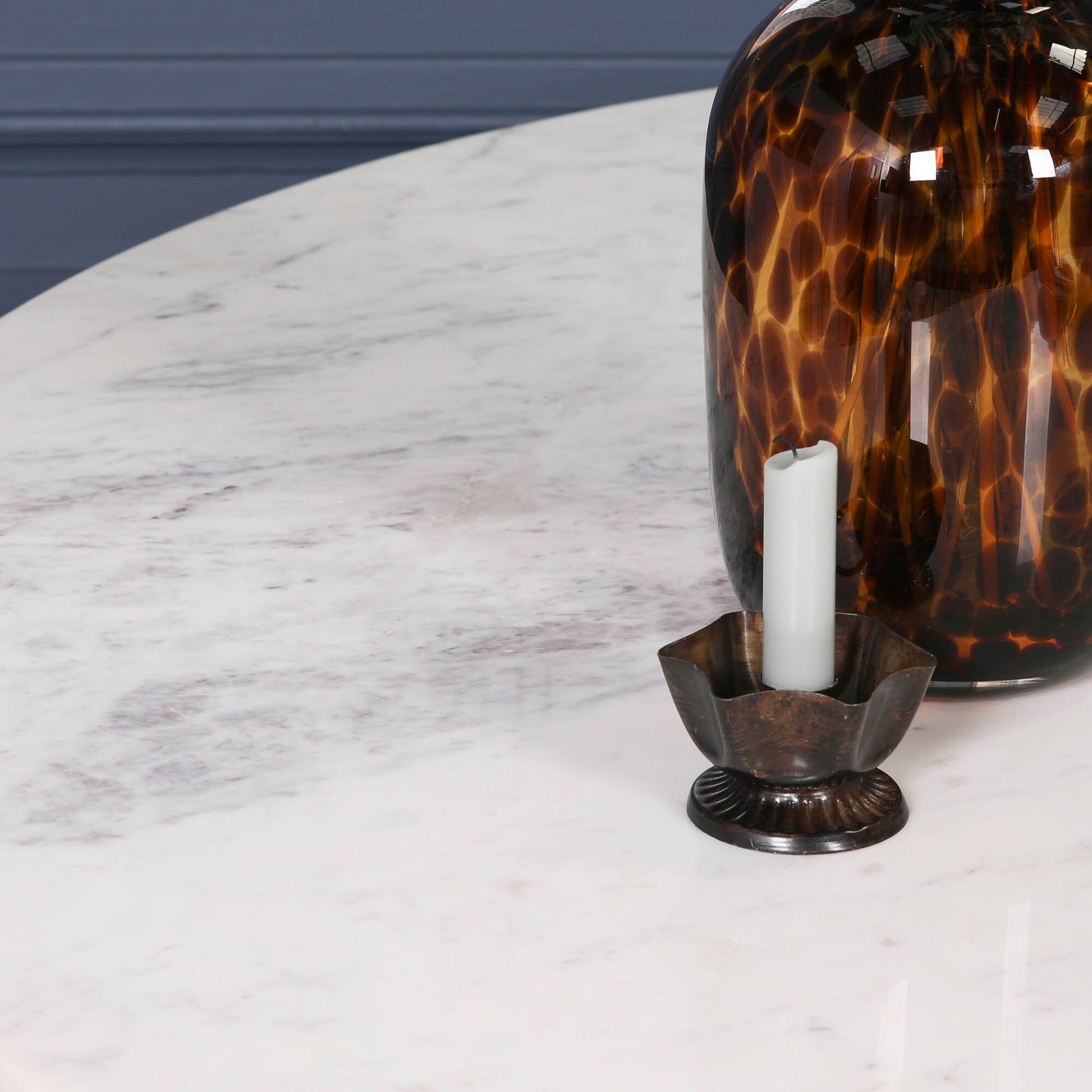 Wooden Acacia Natural Marble Top Dining Table Dining table CasaFenix