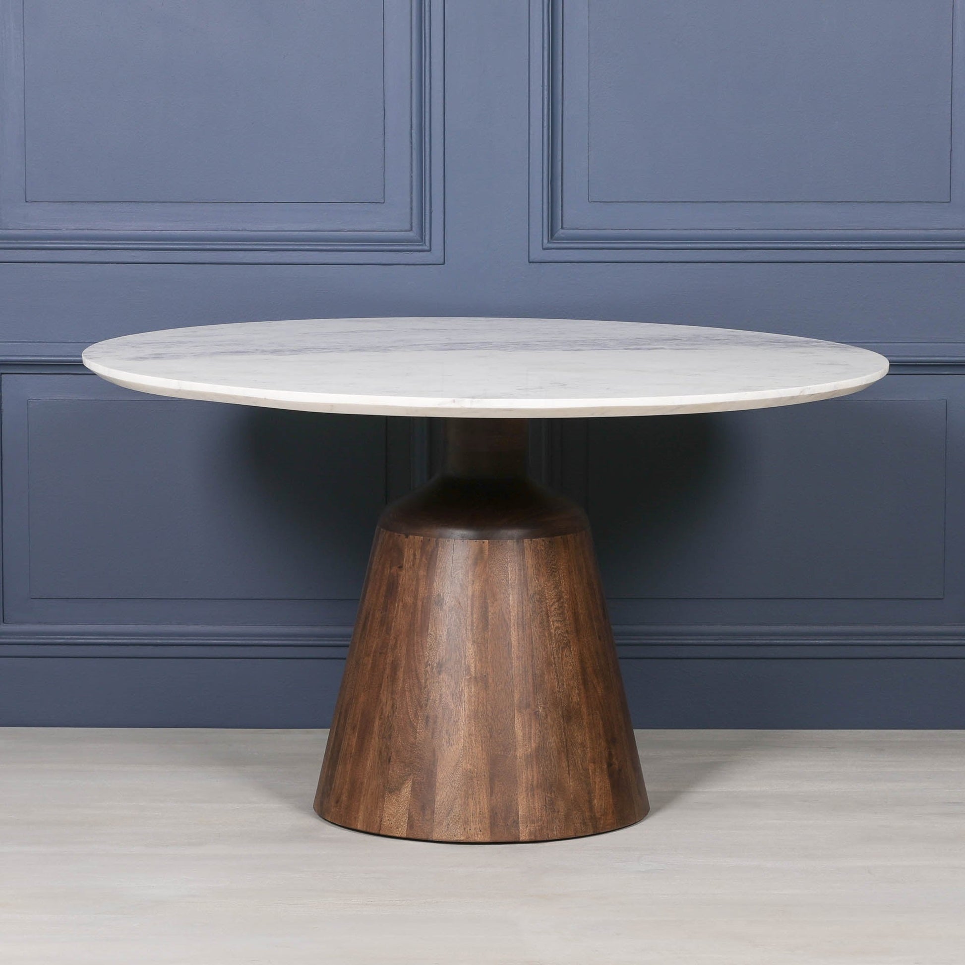 Wooden Acacia Natural Marble Top Dining Table Dining table CasaFenix