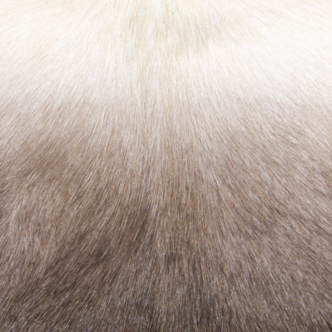 Ivory / Brown Goatskin Cushion 45 x 45cm - CasaFenix