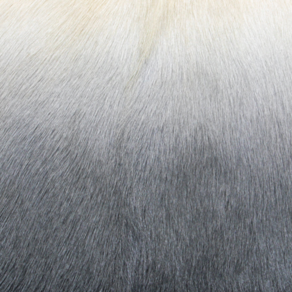 Ivory / Charcoal Goatskin Cushion 45 x 45cm - CasaFenix