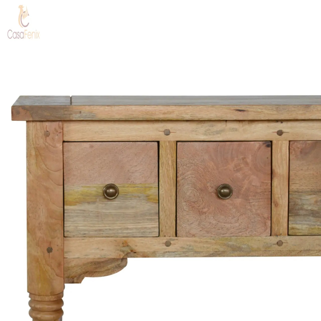 Granary Royale 4 Drawer Console Table 100% solid mango wood - CasaFenix