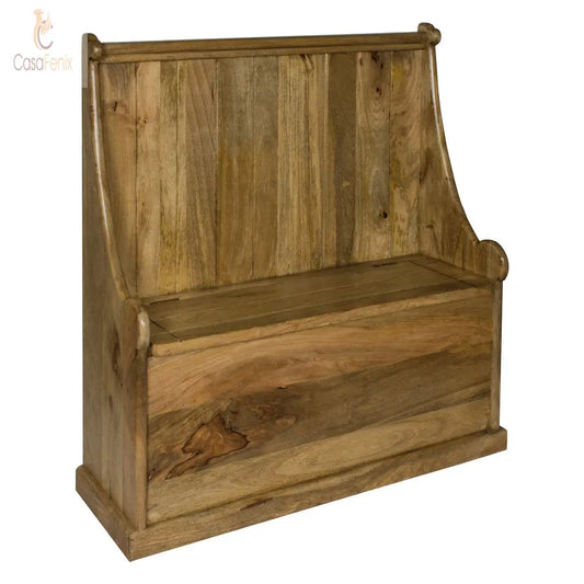Granary Royale Monk Bench Hall Seat 100% solid mango wood - CasaFenix