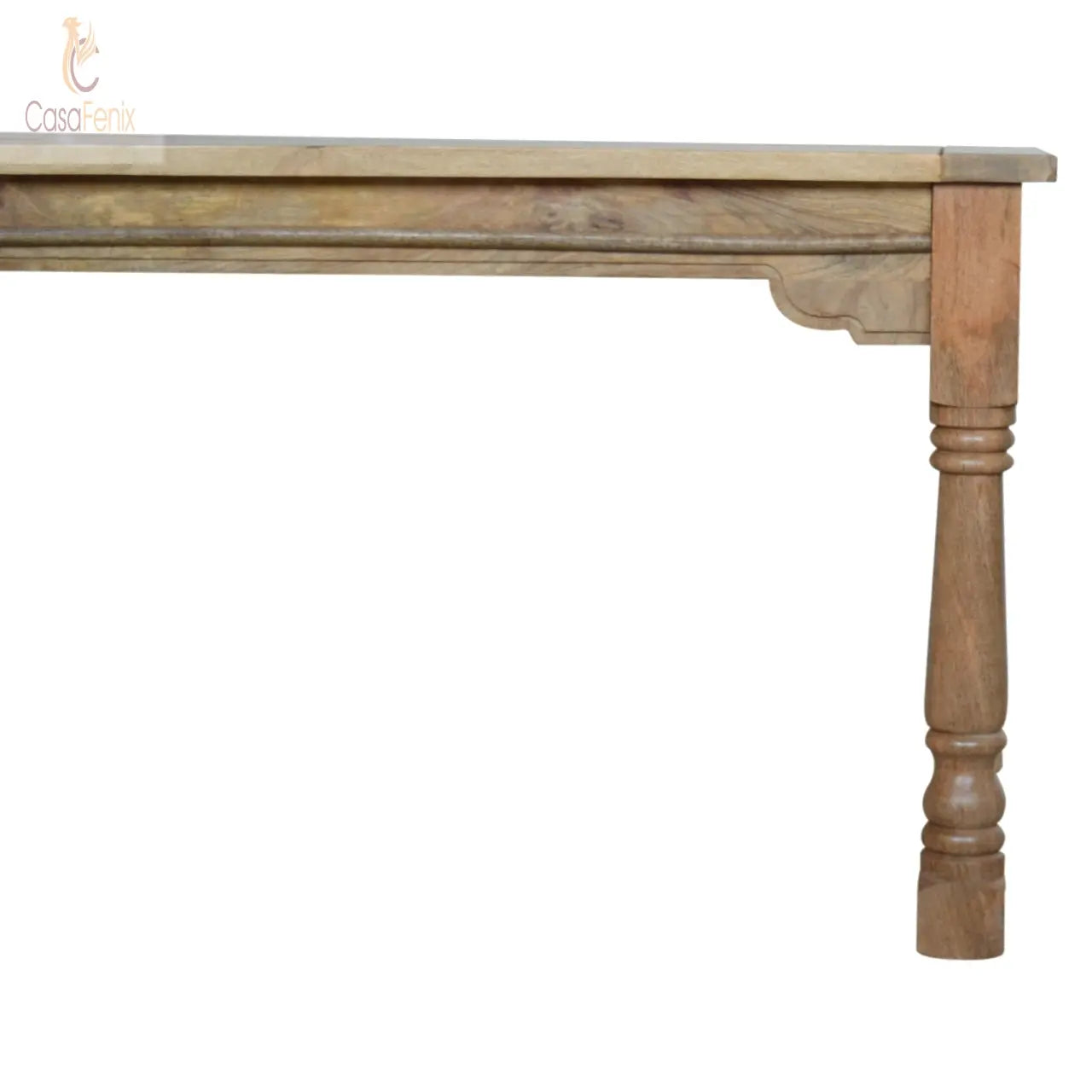 Granary Royale Turned Leg Extension Dining Table 100% solid mango wood - CasaFenix