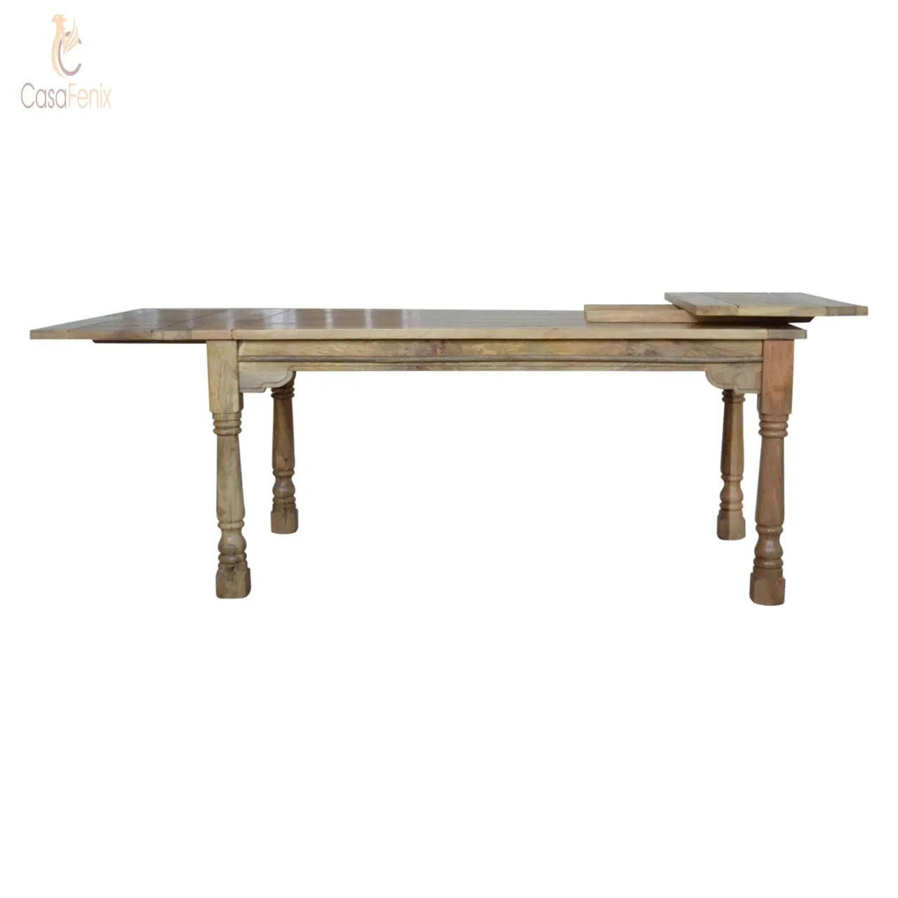 Granary Royale Turned Leg Extension Dining Table 100% solid mango wood - CasaFenix