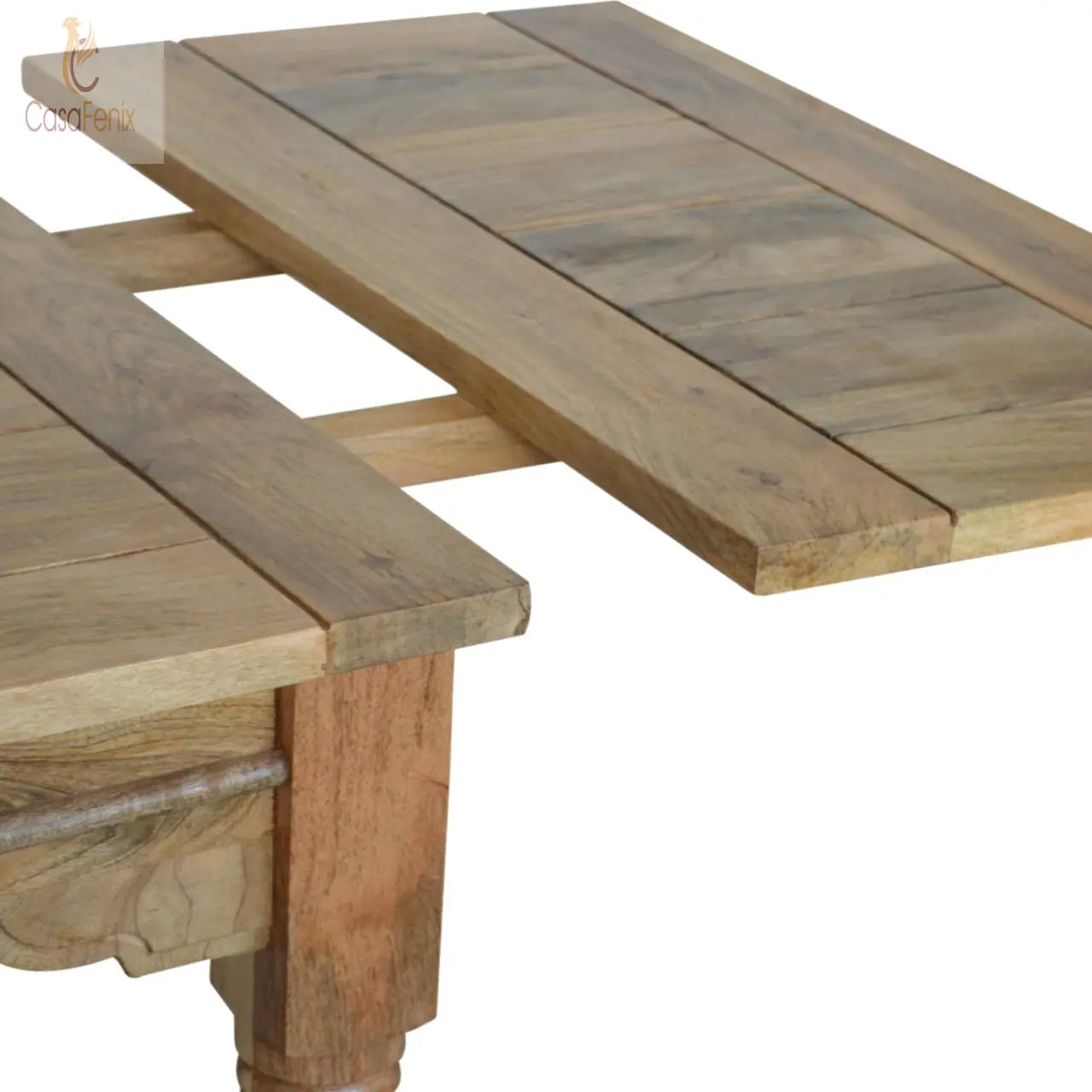Granary Royale Turned Leg Extension Dining Table 100% solid mango wood - CasaFenix