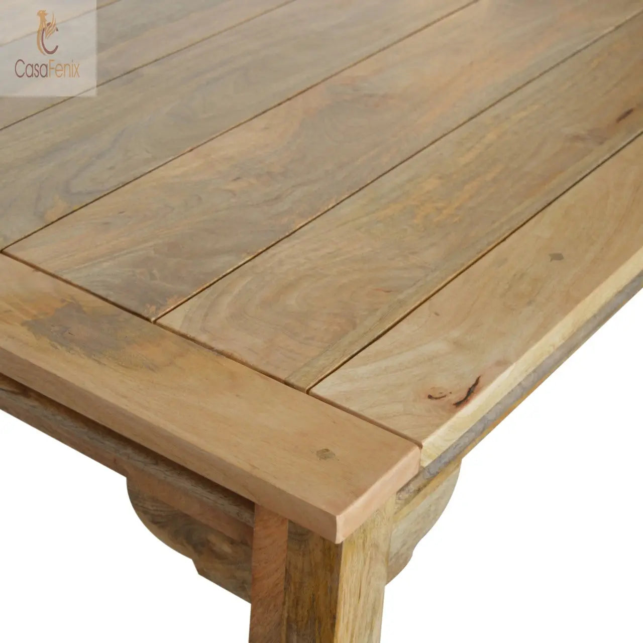 Granary Royale Turned Leg Extension Dining Table 100% solid mango wood - CasaFenix