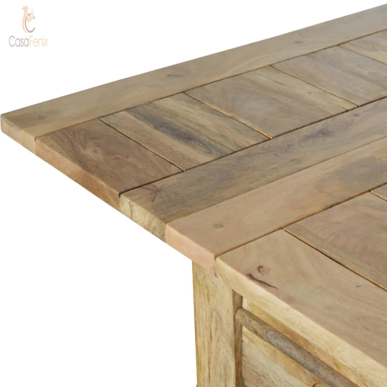 Granary Royale Turned Leg Extension Dining Table 100% solid mango wood - CasaFenix