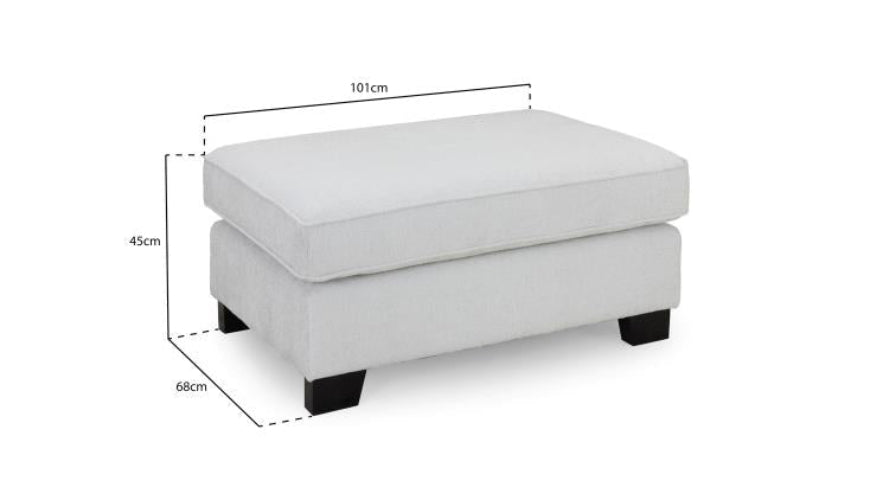 Grazia  Fabric Sofa In Grey. 1, 2, 3, 4 Seat Settee & Footstool Wood Legs (Copy) Sofa CasaFenix