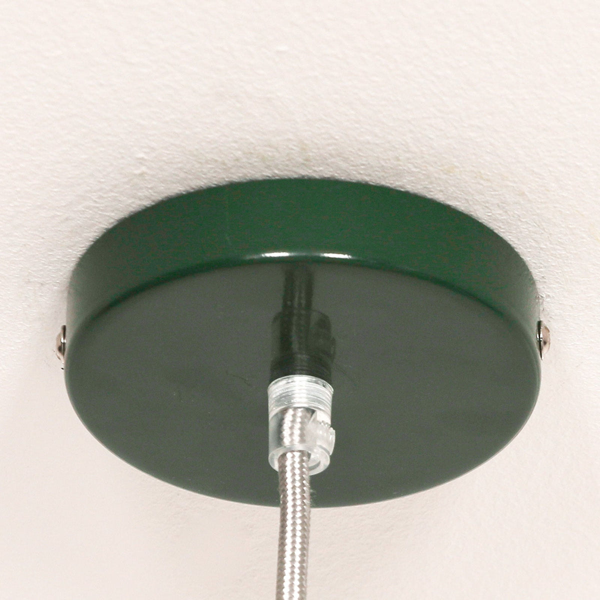 British Racing Green Enamel Fisherman's Pendant Light with Brass Details Ceiling light CasaFenix