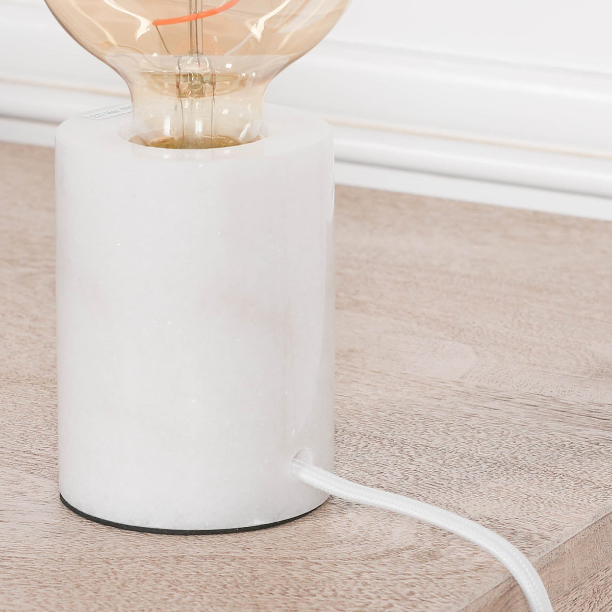 White Marble Table Lamp Lamp CasaFenix