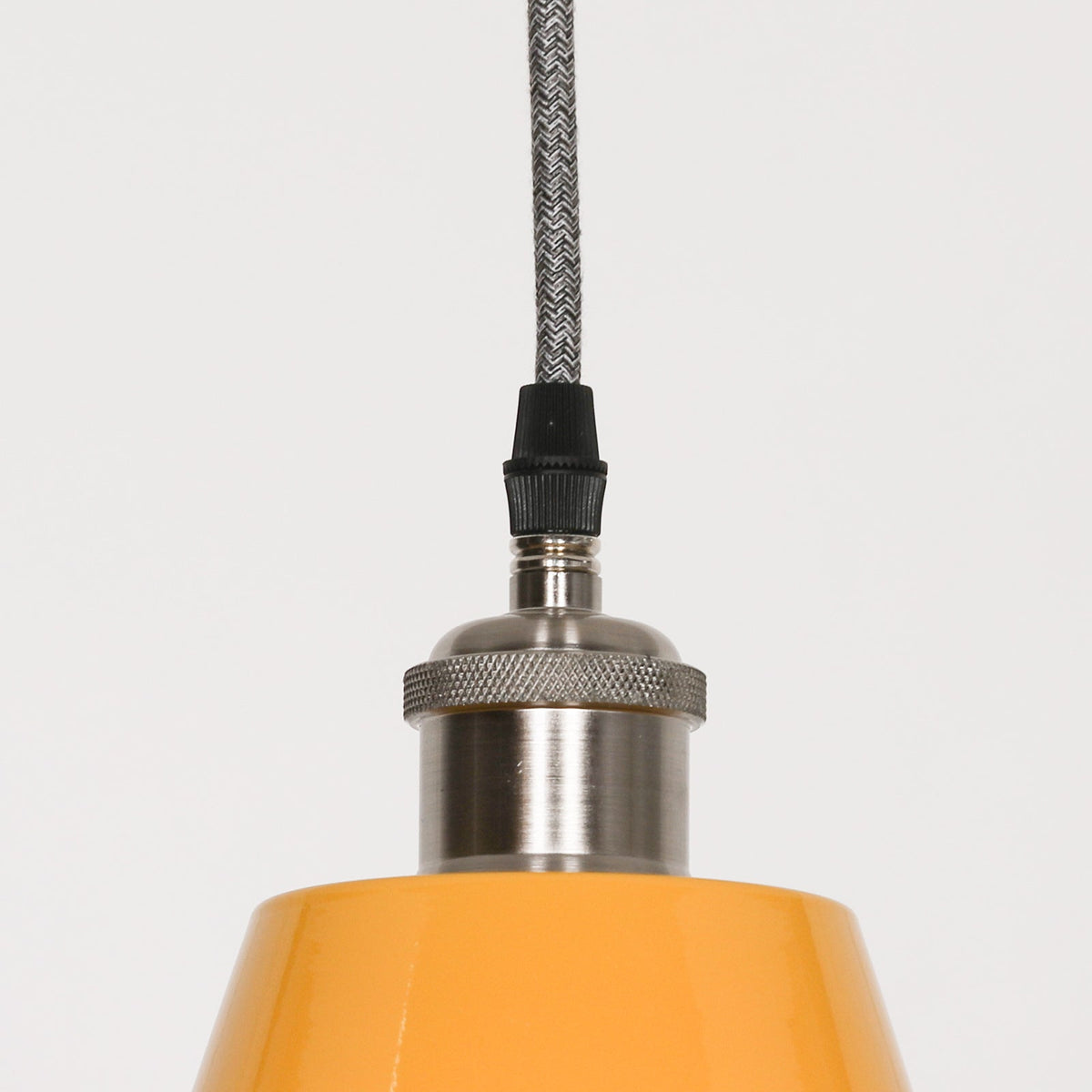 Mustard Yellow Enamel Factory-Style Pendant Ceiling Light 36cm Ceiling light CasaFenix