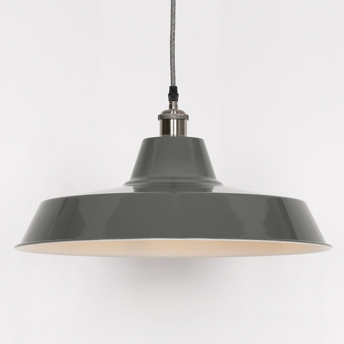 Factory Style Grey Enamel Painted 46cm Pendant Light Ceiling light CasaFenix