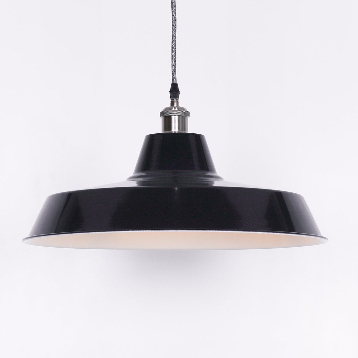 Royal Blue Enamel Factory-Style Pendant Ceiling Light 46cm Ceiling light CasaFenix