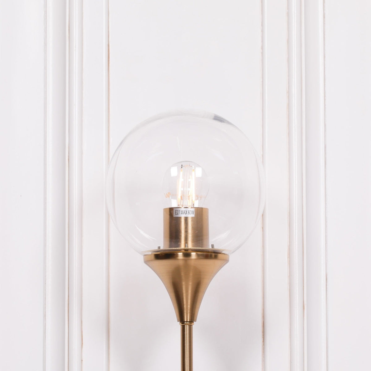 Art Deco Satin Gold Glass Ball Wall Light Wall light CasaFenix