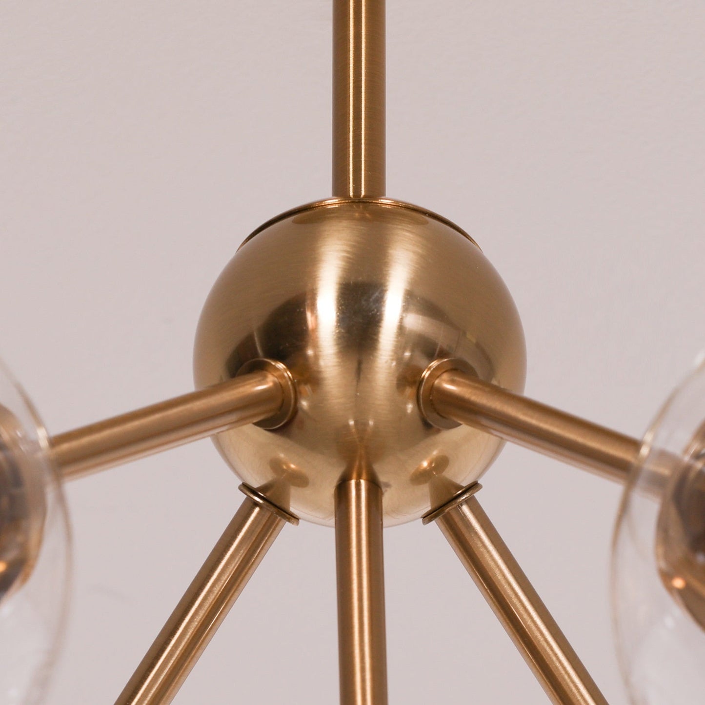 Gold Satin Art Deco 5-Arm Sputnik Ceiling Light with Glass Balls Ceiling light CasaFenix