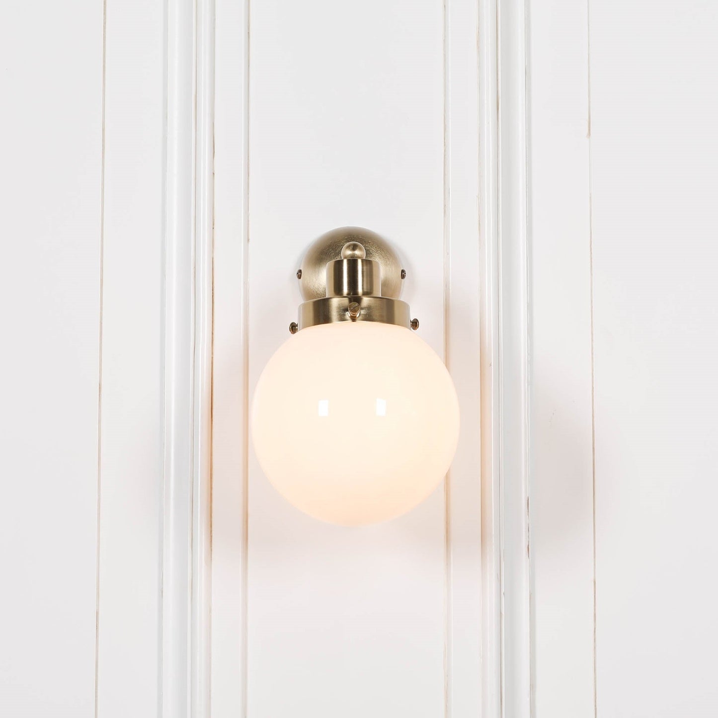 Brushed Gold Style Brass Wall light with Frosted Glass  CasaFenix
