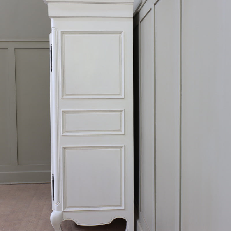 Arch Top Sleigh French 2 Door Armoire Double Wardrobe Solid Mahogany - CasaFenix