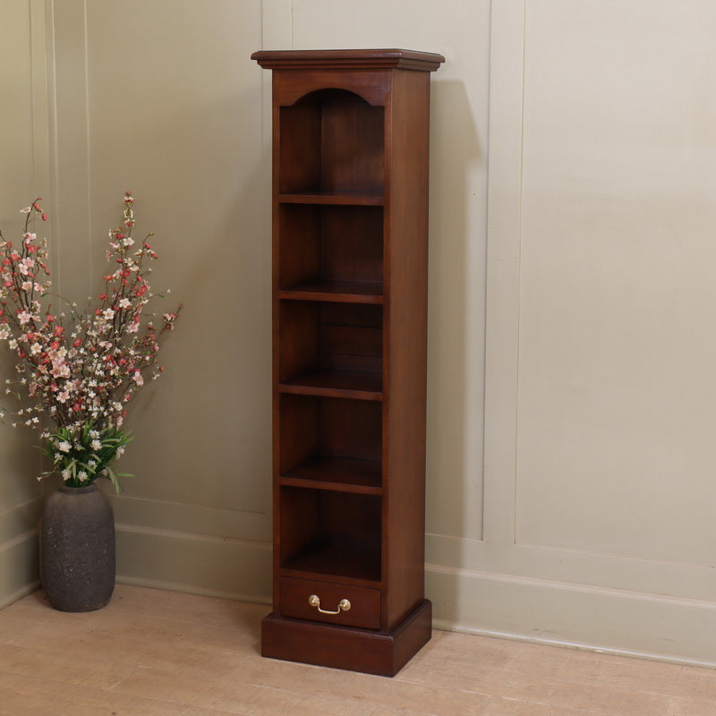 Solid Mahogany DVD Storage Rack & Bookcase | 4 Shelves Entertainment storage CasaFenix