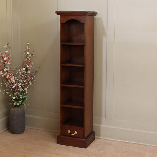 Solid Mahogany DVD Storage Rack & Bookcase | 4 Shelves Entertainment storage CasaFenix