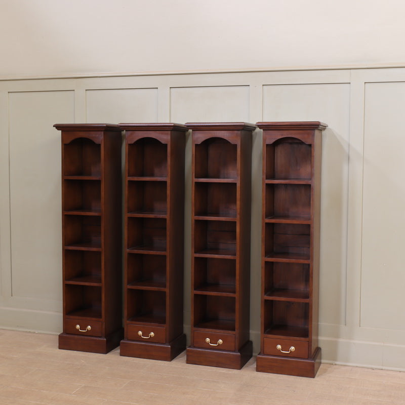 Solid Mahogany DVD Storage Rack & Bookcase | 4 Shelves Entertainment storage CasaFenix