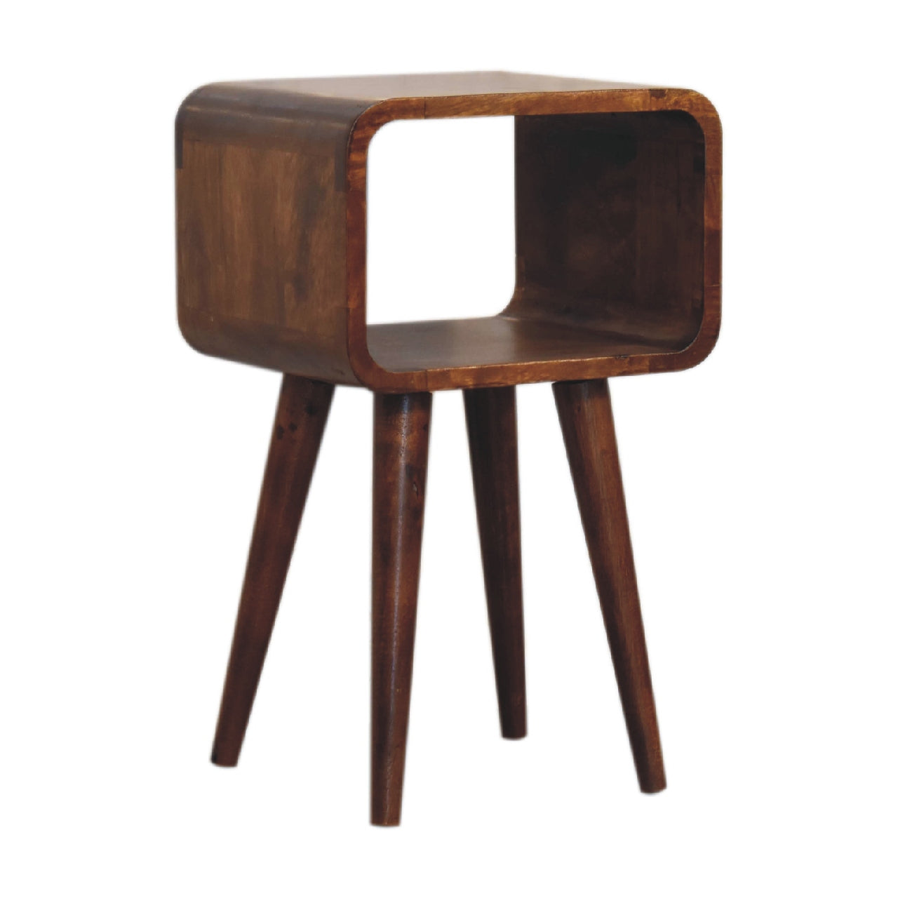 Mini Chestnut Curved Open Bedside Bedside table / chest CasaFenix