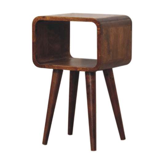 Mini Chestnut Curved Open Bedside Bedside table / chest CasaFenix
