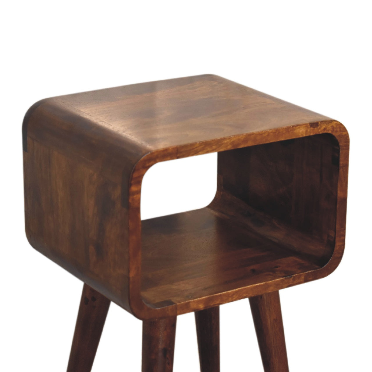 Mini Chestnut Curved Open Bedside Bedside table / chest CasaFenix